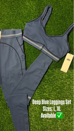 Deep blue alo leggings set