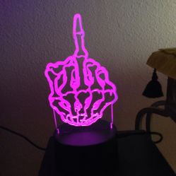 3D Creative Middle finger Lamp