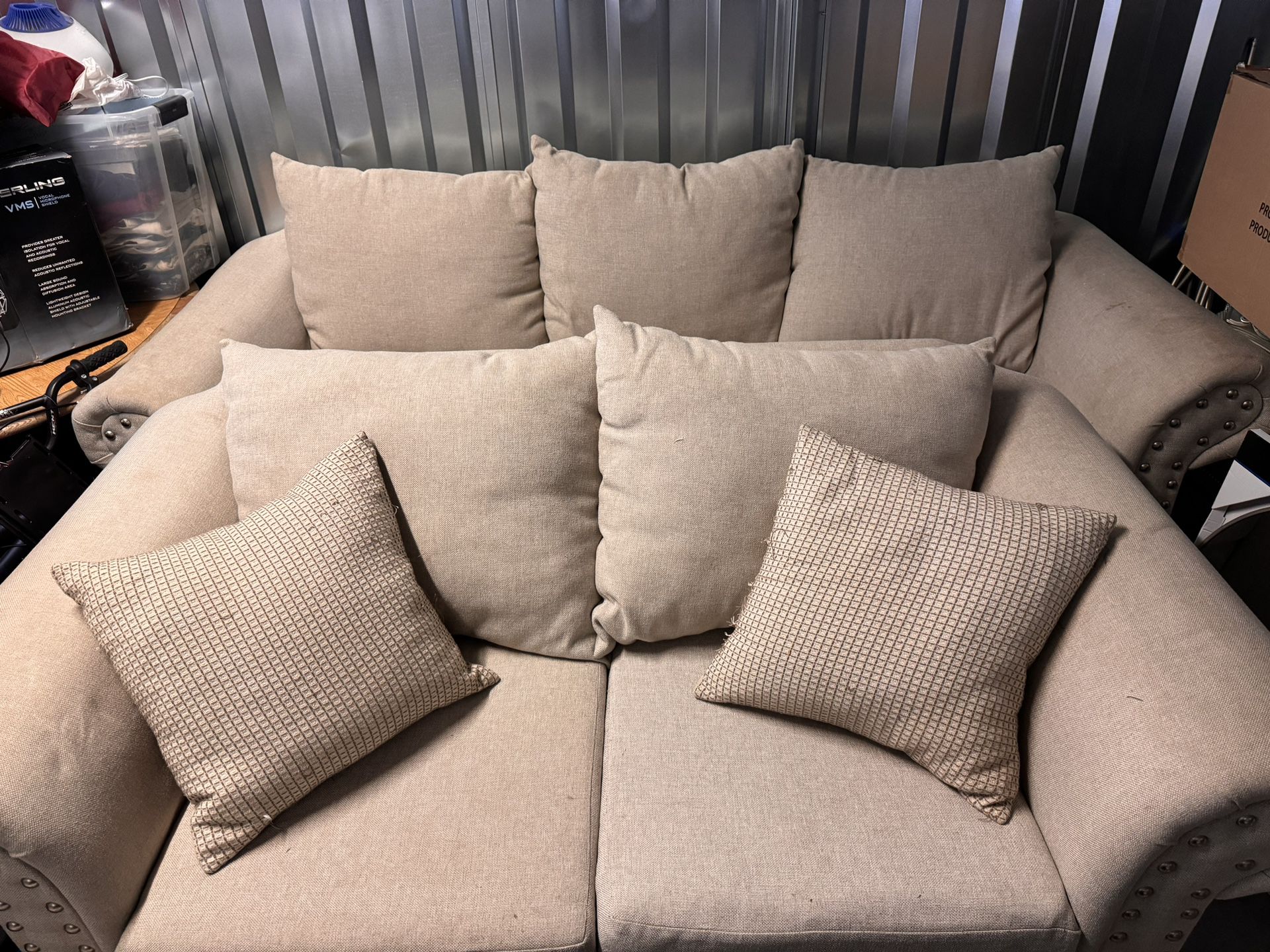 Tan/ Beige Sofa Set