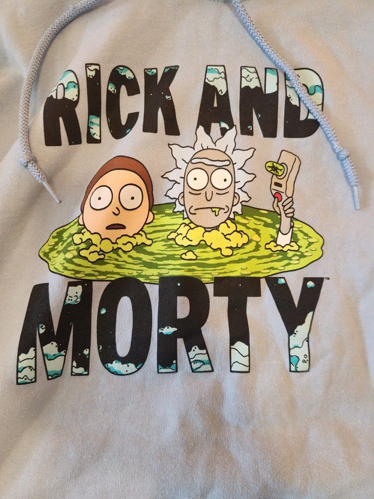 Rick And Morty Blue XL Hoodie
