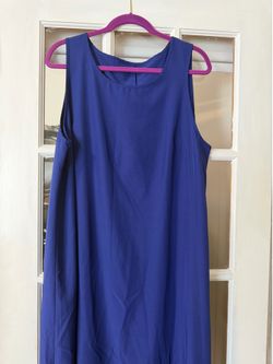 Women’s royal blue long sleeveless dress