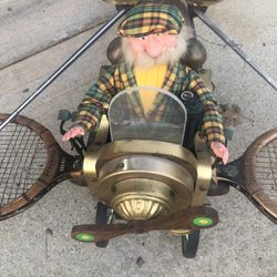 Hand Made Wood And Copper Airplane Antique