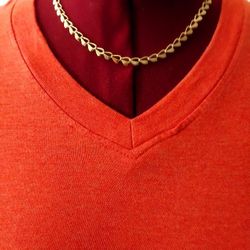 Vintage Gold Tone Open Heart 18" Necklace 