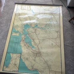 Thomas Brothers Wall Map  Bay Area Hanging Laminated 