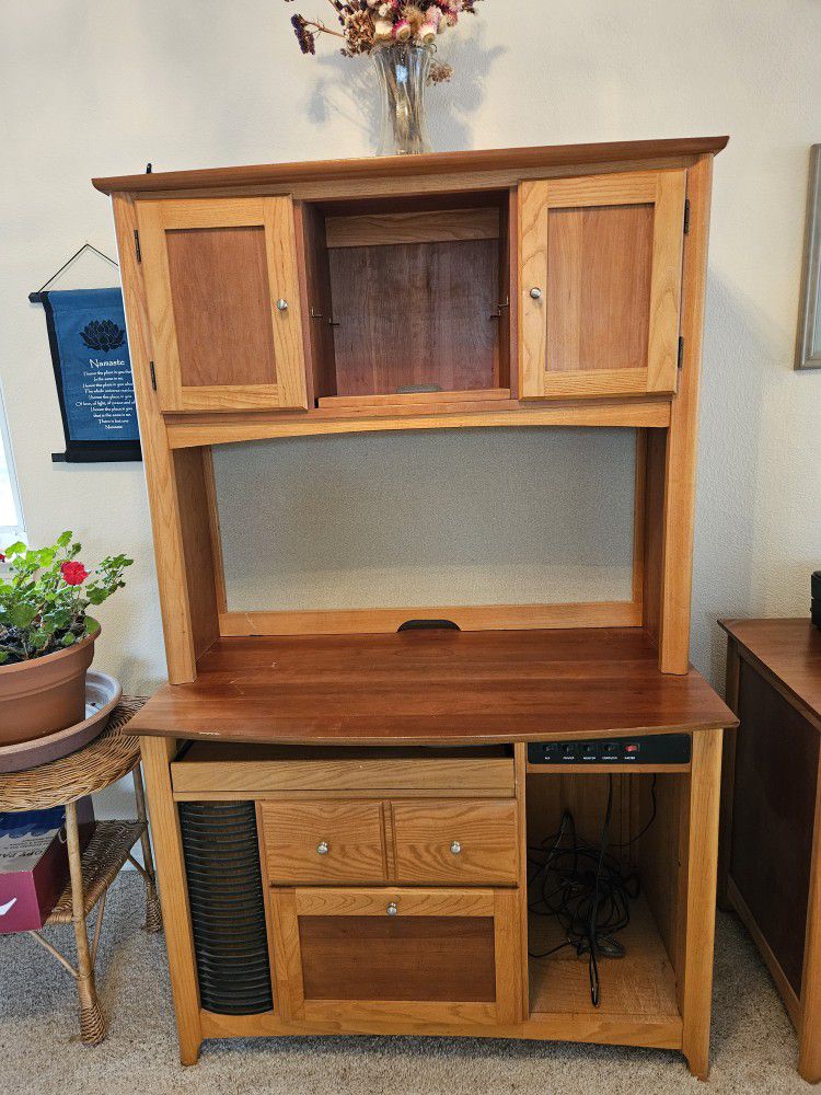 Computer Desk And Cabinet