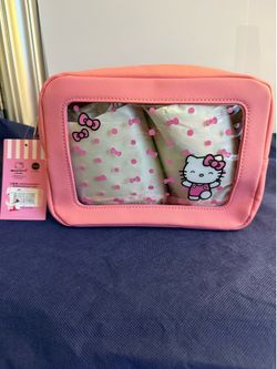 Hello Kitty “Bows” Window Cosmetic Pouch – New With Tags
