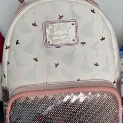 LoungeFly Rose Gold Disney Princess Ultimate Celebration Mini Backpack