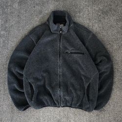 Marmot Men's Heavy Fleece Full Zip Up Dark Grey Jacket Size XXL 