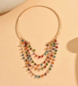 1pc Bohemian Handmade Colorful Tassel Chain Arm Bracelet – Adjustable Beaded Body Jewelry