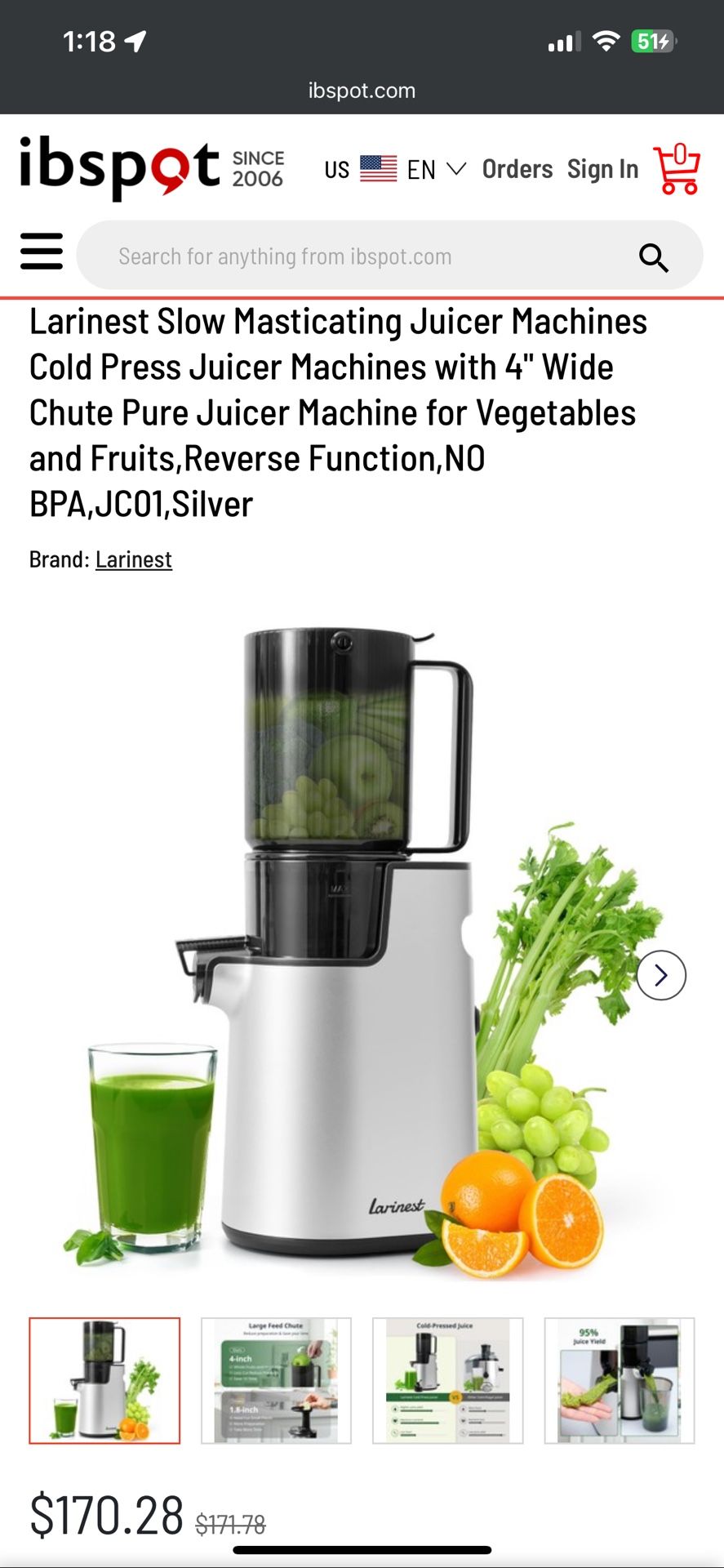 Larinest Slow Masticating Juicer Machines