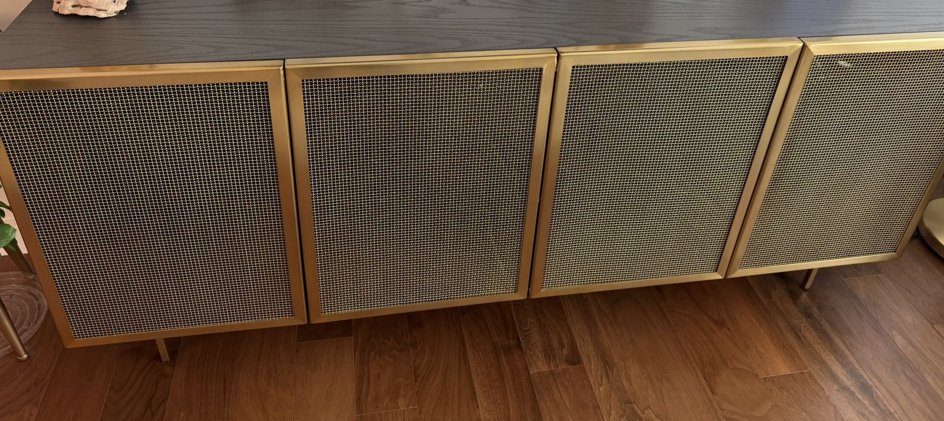 CB2 Trace Wire Mesh Credenza