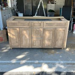 61.5” Dual Sink Vanity. No Top