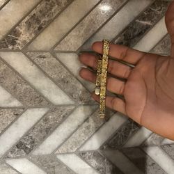 14k Solid nugget Bracelet 