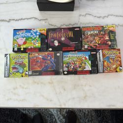 Complete In Box Snes Games And Pokemon Games