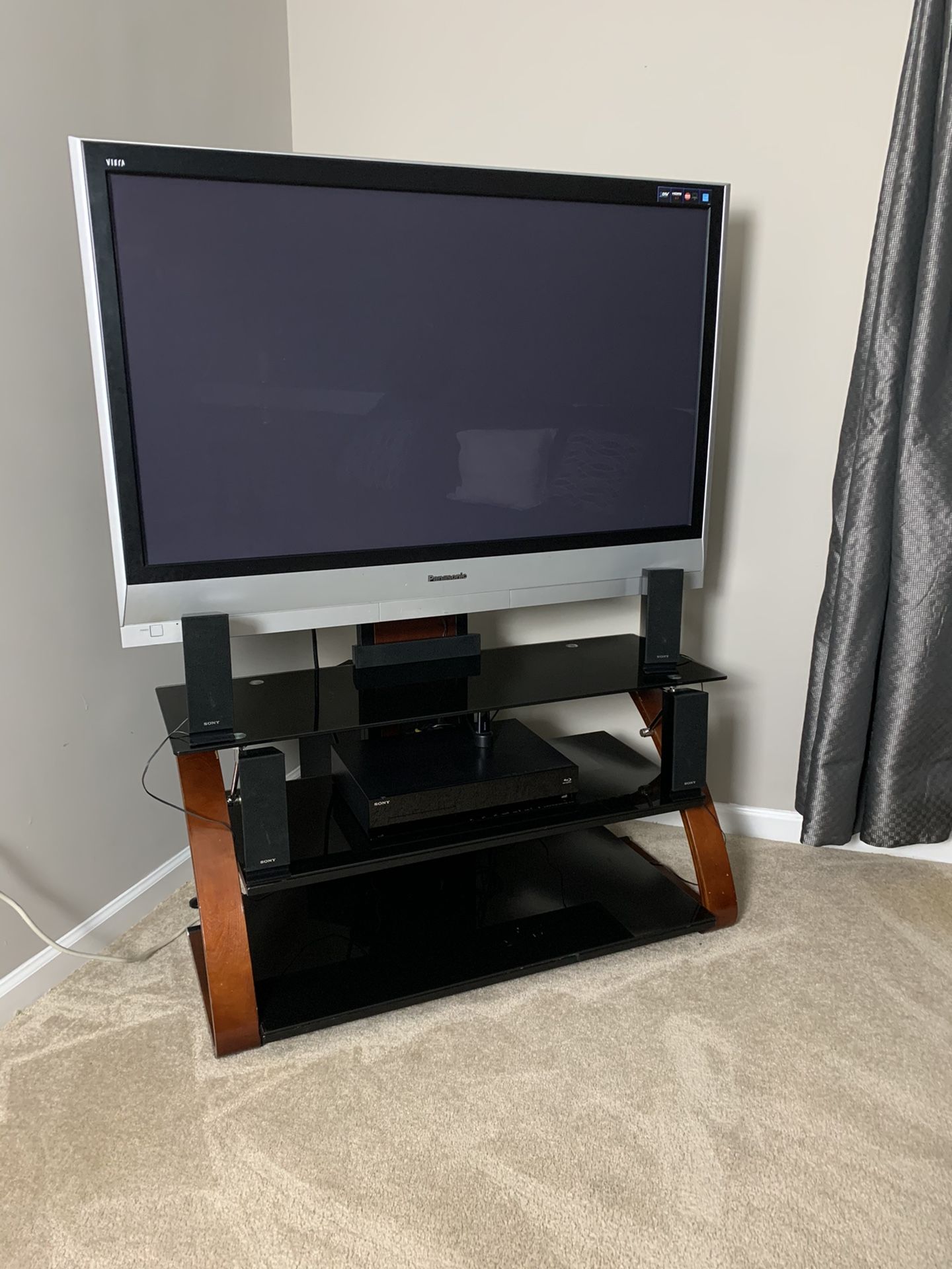 Panasonic 50” Plasma TV and TV Table