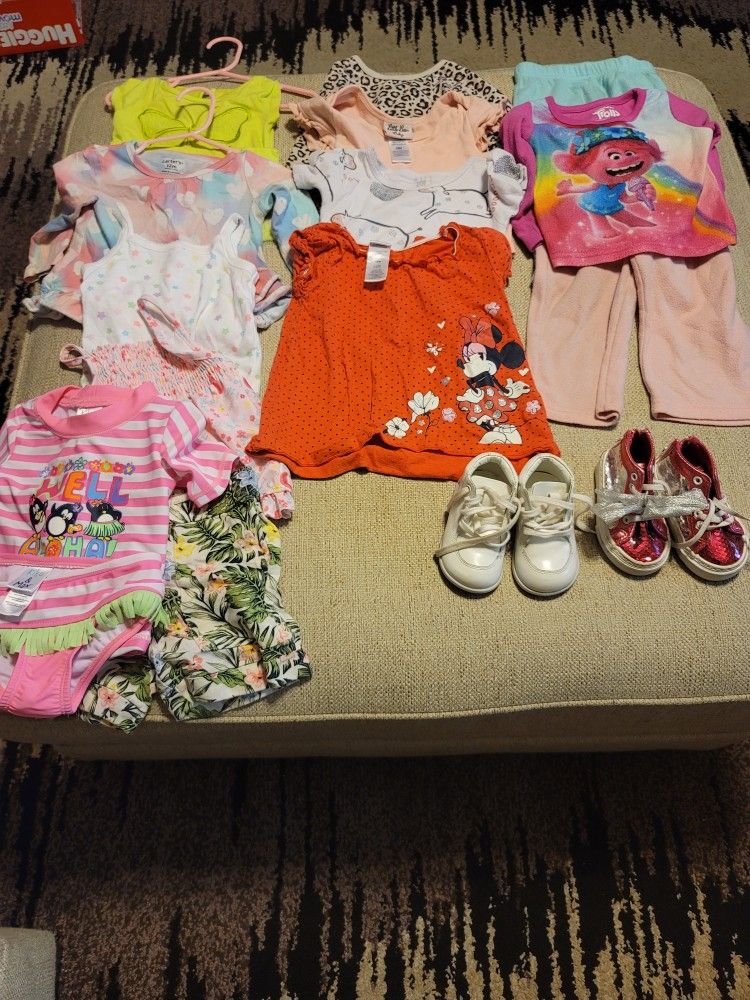 Girl 12 and 18 month clothes and shoes