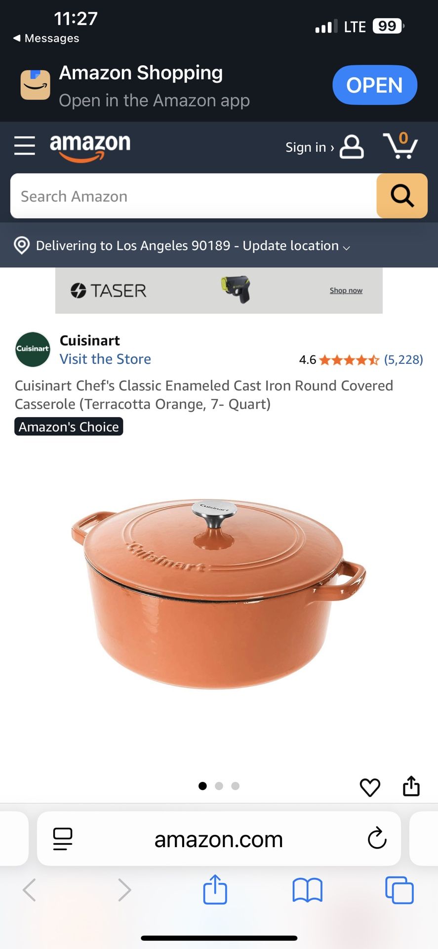 Cuisinant Chef’s Classic Enameled Cast Iron Rounded Covered Casserole(terracotta Orange, 7 Quart, Make A Reasonable Offer,All Products : American Fashion Style Bags On Sale