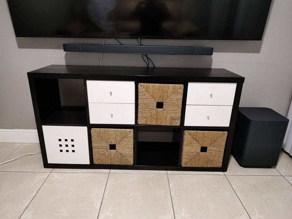 Shelf And Storage Unit With Drawers And Bins