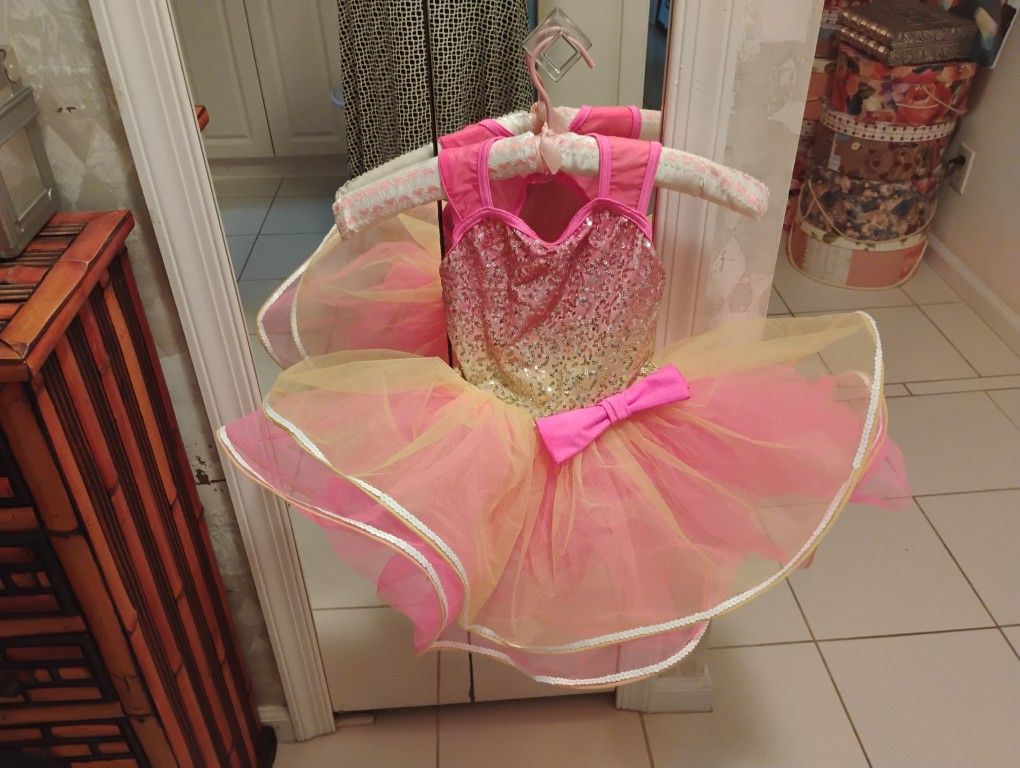 WEISSMAN KIDS DANCE TUTU Costume HOT PINK SIZE SC