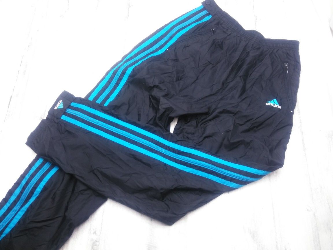 Vtg Adidas Full Zip Off Windbreaker Track Pants Size Medium