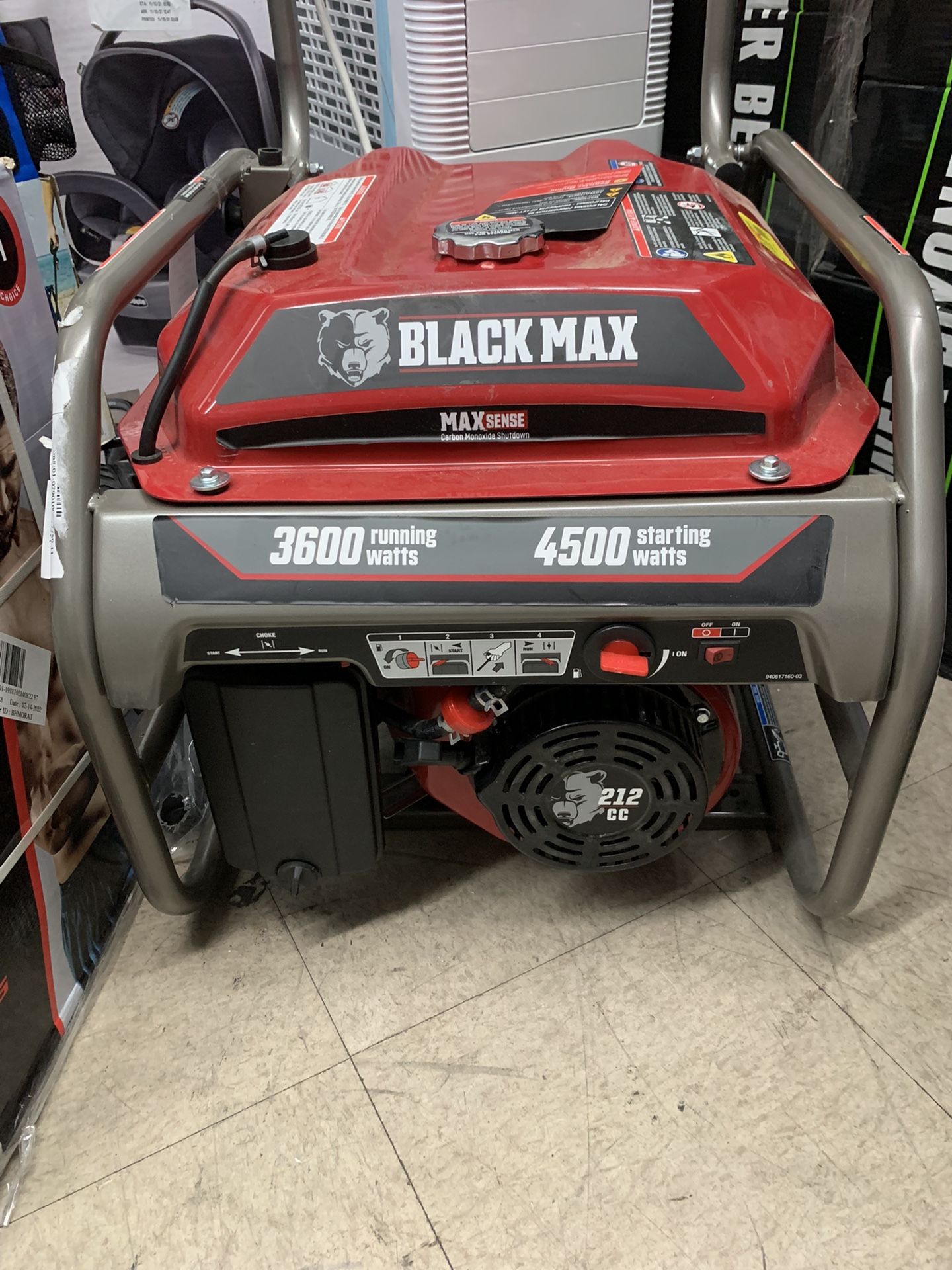 Lot - Black Max Heavy Duty Rolling Gas Generator Generator Black Max