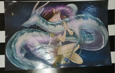 Haku & Chihiro Fan Art (From AX) Spirited Away