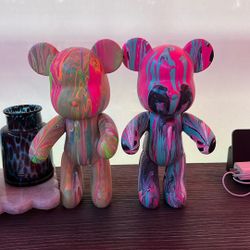 kaws painted teddys