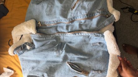 Sadie & Sage Jean Fur Coat