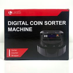 NEW/OPEN BOX - LIKED CT550 USD Coin Sorter Counter, Wrapper - US Change Counter