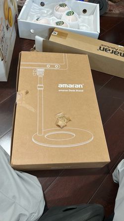 amaran Desk Stand,Height-Adjustable, Aluminum Desktop Stand for amaran Verge &Other 1/4-20in Gear (Black)