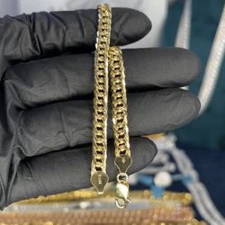 14k Gold Color Cuban Chain Bracelet