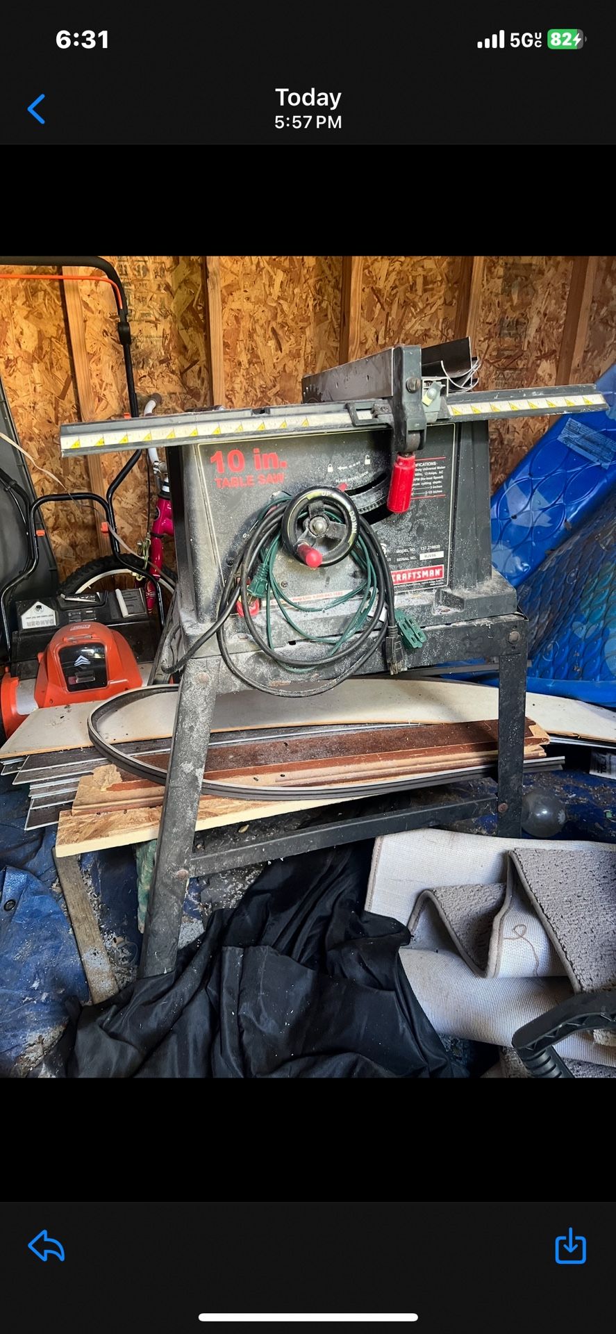 Craftsman Table Saw 10inch