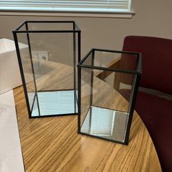 Square Hurricane Candle Holders 