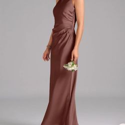 Azazie Evadne Satin Bridesmaid Dress 