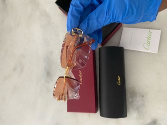 Cartier Rimless Sunglasses with Gold Hardware