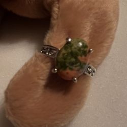 Gemstone Unakite Ring $15 