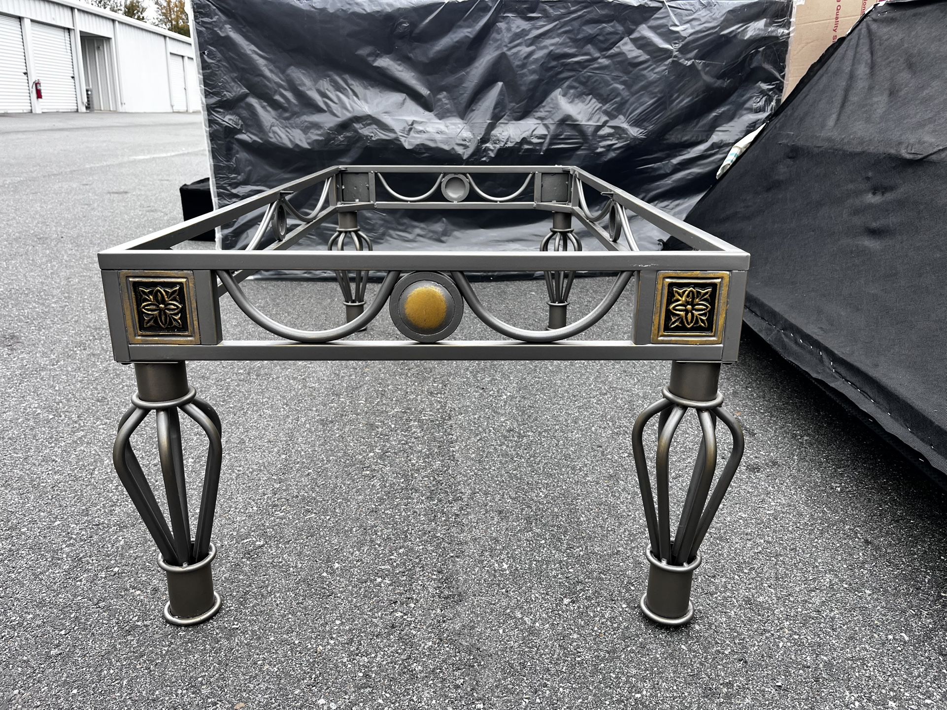 Elegant Metal Coffee Table Frame β No Glass Top