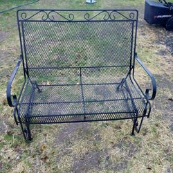 wrought iron slider sofa