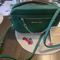 Michael Kors Green Crossbody Purse