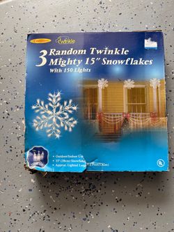 Celebrations Twinkle 15" Snowflake Lights Set of 3