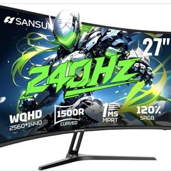 SANSUI 27 Inch Curved Gaming Monitor.