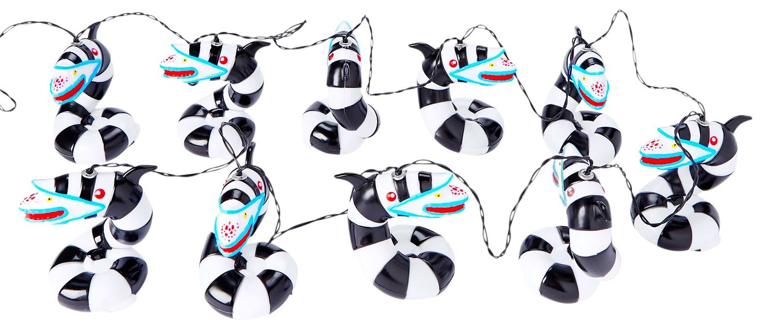 Beetlejuice Sandworm String Lights Tim Burton Christmas Halloween Decor Lights✨ NEW 10ft - 10 Light Up Sandworms