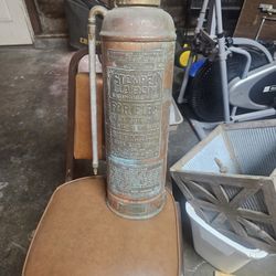Extinguidor De Cobre Muy Antiguo 