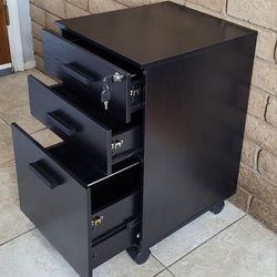 Black 3 drawer File Cabinet 3 Drawers