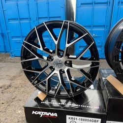 18x8 5x114 Katana Wheels And Tires 225/40/18