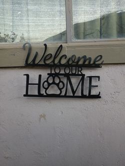 Welcome To Our Home Metal Wall Decoration