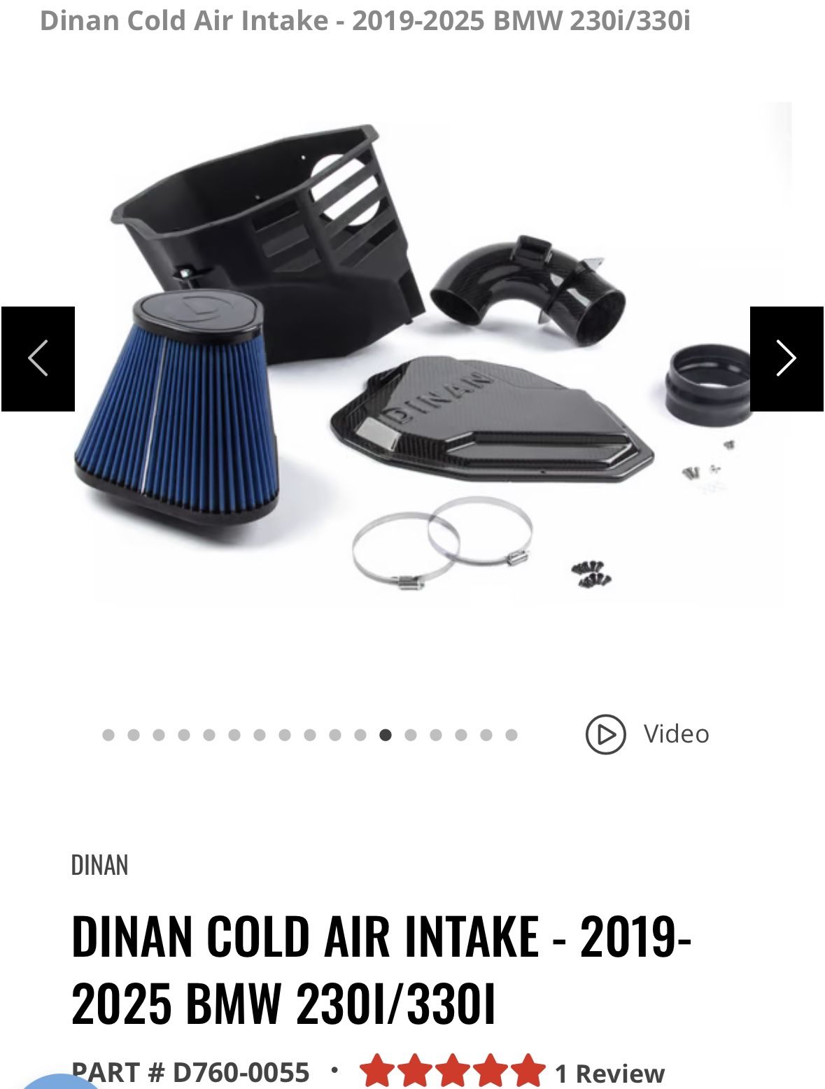 Dinan Cold Air Intake 2019-2025 BMW 230I/330I