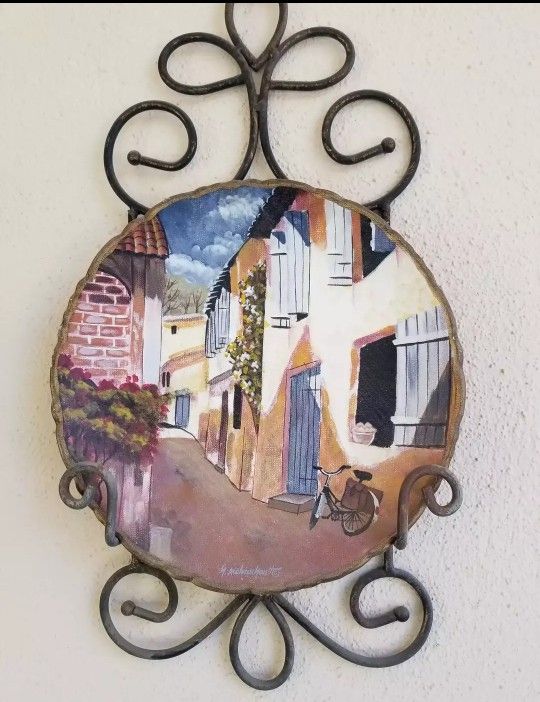 Handpainted decorative plate