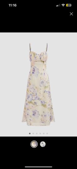 Chiffon Sweetheart Floral Cami Maxi Dress