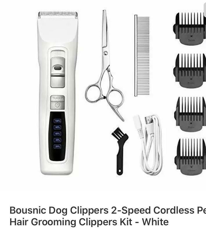 Bousnic Cordless Dog Clippers w/extra blade